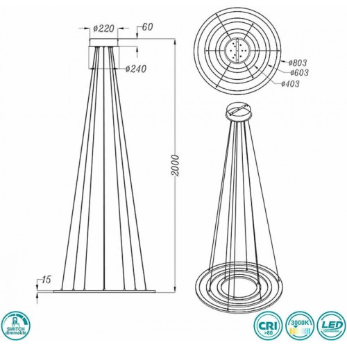Люстра Trio DURBAN 321910307