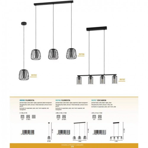 Люстра Eglo MILLIGAN 43648