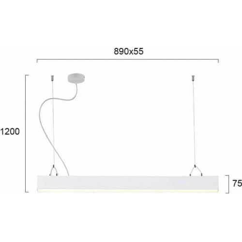 Світлодіодний лінійний світильник Viokef STATION 3911-0013-3-W-N