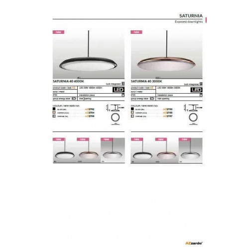 Люстра AZzardo SATURNIA 40 4000K AZ2754