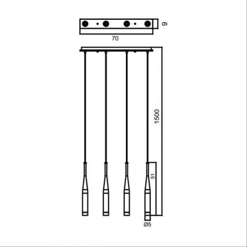 Люстра Zuma Line CONTE MD1998B-4BL