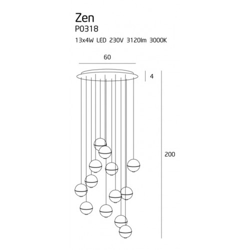 Люстра MAXlight ZEN P0318