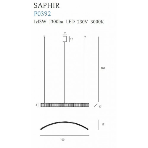 Люстра MAXlight SAPHIR P0392