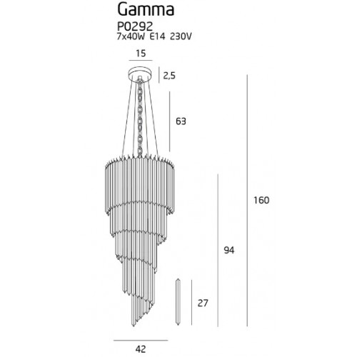 Люстра MAXlight GAMMA P0292