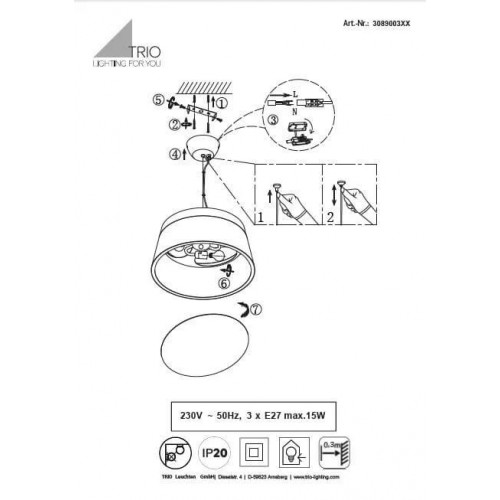 Люстра Trio BARONESS 308900331