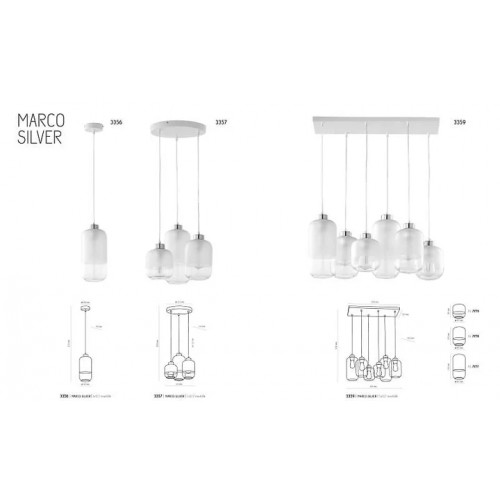 Люстра TK Lighting MARCO SILVER 3356
