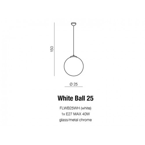 Люстра AZzardo WHITE BALL 25 AZ2515 (FLWB25WH )