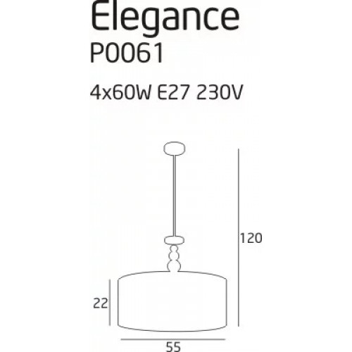 Підвісний світильник MAXlight ELEGANCE P0061