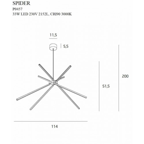 Люстра MAXlight SPIDER P0457