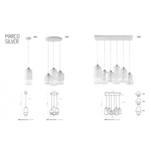 Люстра TK Lighting MARCO SILVER 3356