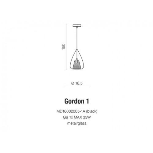 Люстра AZzardo GORDON 4 Line AZ2170 (MD160020054ABK)