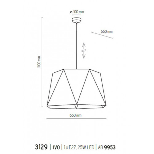 Люстра TK Lighting IVO 3129