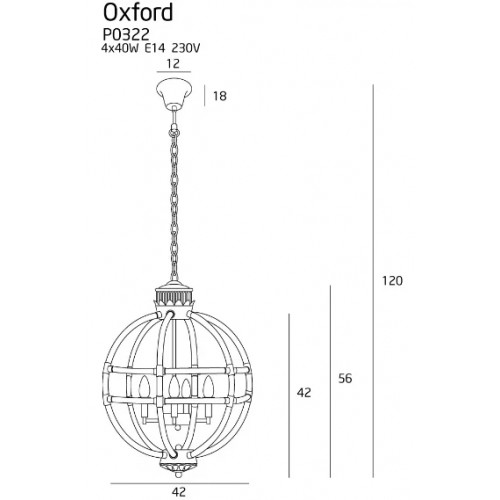 Люстра MAXlight OXFORD P0322