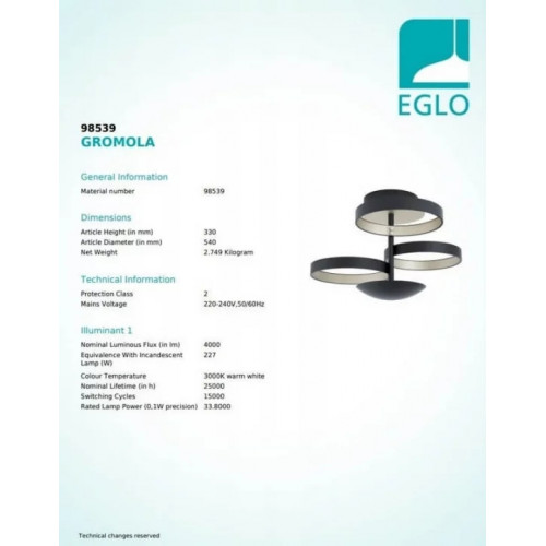 Люстра Eglo GROMOLA 98539