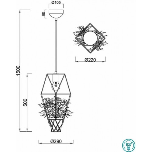 Люстра Trio PLANT 301000167