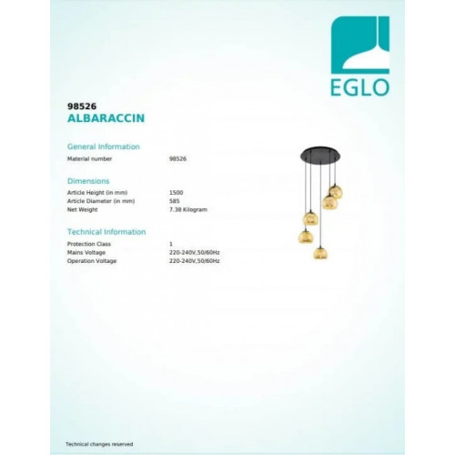 Люстра Eglo ALBARACCIN 98526