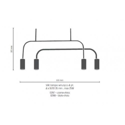 Стельовий світильник Nowodvorski VESPA BLACK 8840
