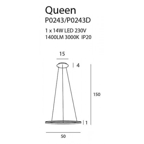 Люстра MAXlight QUEEN P0243D