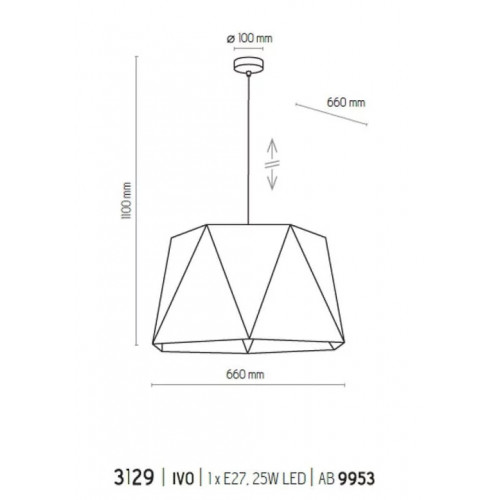 Люстра TK Lighting IVO 3129