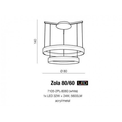 Люстра AZzardo Zola 80/60 AZ2560