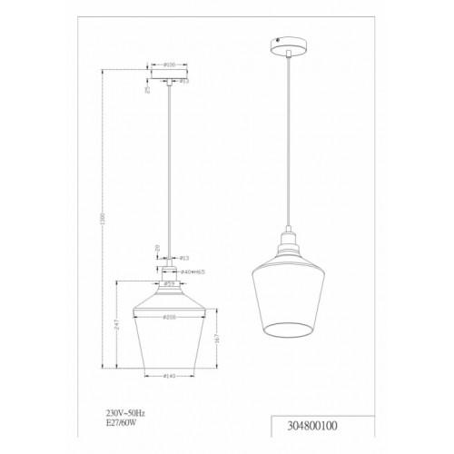 Люстра Trio CALAIS 304800142