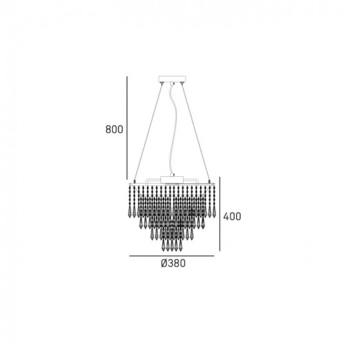 Люстра CosmoLight Porto P04892CH