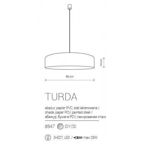 Люстра Nowodvorski TURDA 8947
