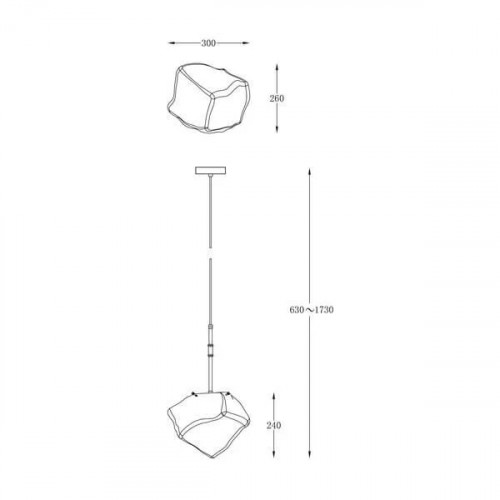 Люстра Zuma Line ROCK P0488-01м-SEAC