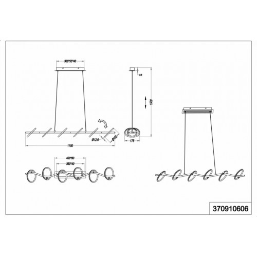 Люстра Trio OLYMPUS 370910606