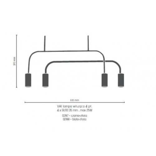 Стельовий світильник Nowodvorski VESPA BLACK 8840
