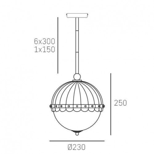 Люстра CosmoLight PRALINES P01213BK