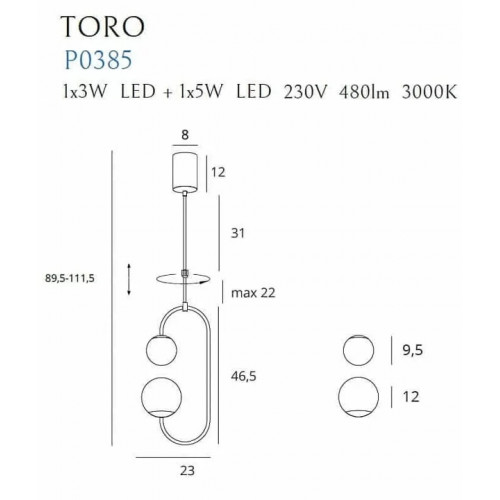 Люстра MAXlight TORO P0385