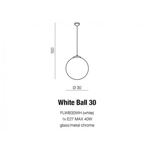 Люстра AZzardo WHITE BALL 30 AZ2516 (FLWB30WH )