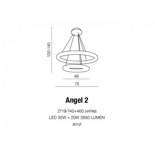 Люстра AZzardo ANGEL 2 AZ1319 (2719740+460WH )