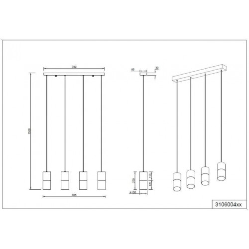Люстра Trio ROBIN 310600432