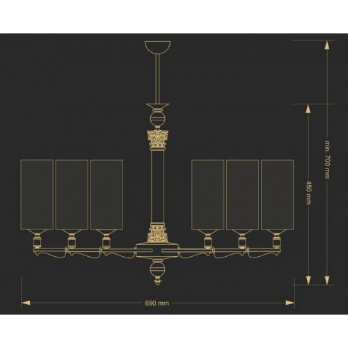Люстра Kutek MERANO MER-ZW-6(N)