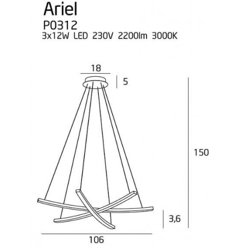Люстра MAXlight ARIEL P0312D