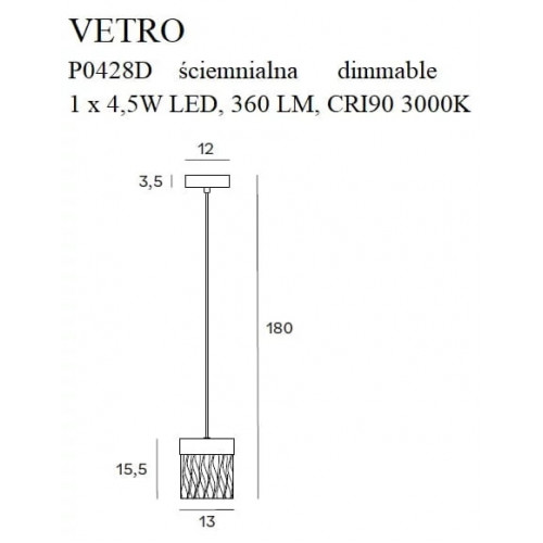 Люстра MAXlight VETRO P0428D