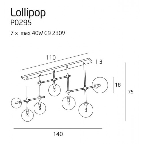 Люстра MAXlight LOLLIPOP P0295
