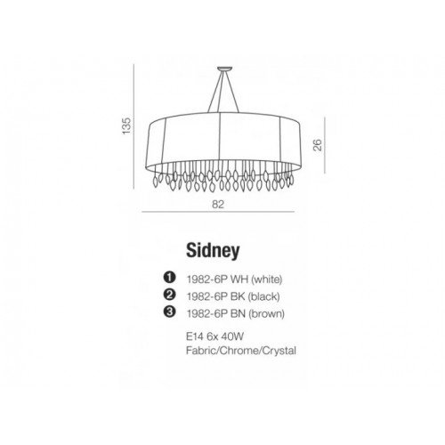 Люстра AZzardo SIDNEY AZ1839 (19826PBN )