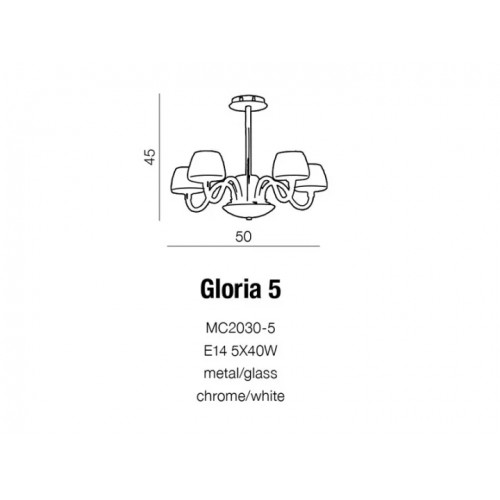 Люстра AZzardo GLORIA AZ0175 (MC20305WHCH )