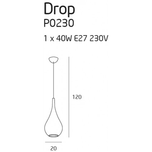 Підвісний світильник MAXlight DROP P0230