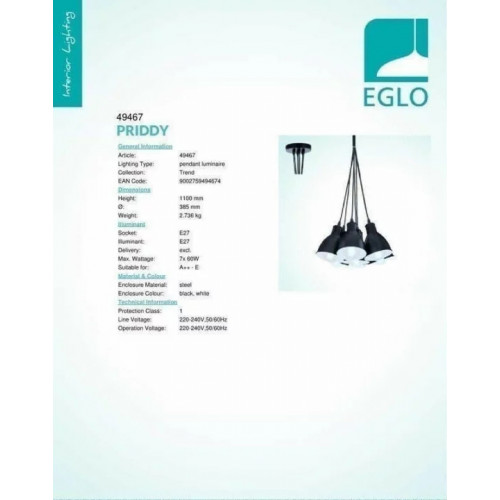 Люстра Eglo PRIDDY 49467