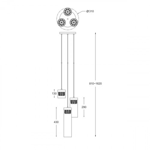 Люстра Zuma Line ROCK P0488-01A-F4AC
