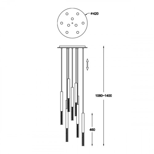 Люстра Zuma Line ONE P0461-09L-B5S8