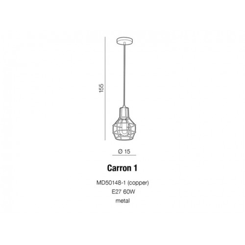 Люстра AZzardo CARRON 1 AZ1659 (MD501481CO )