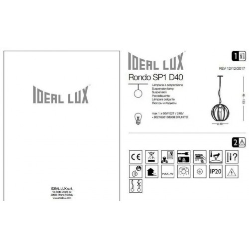 Люстра Ideal Lux RONDO 168968
