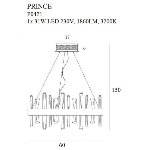 Люстра MAXlight PRINCE P0421