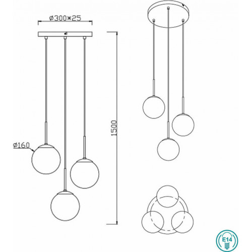 Люстра Trio BALINI 308590342