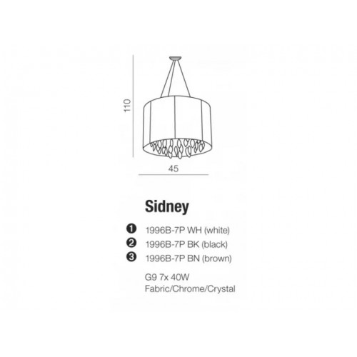 Люстра AZzardo SIDNEY AZ0511 (1996B7PBN)